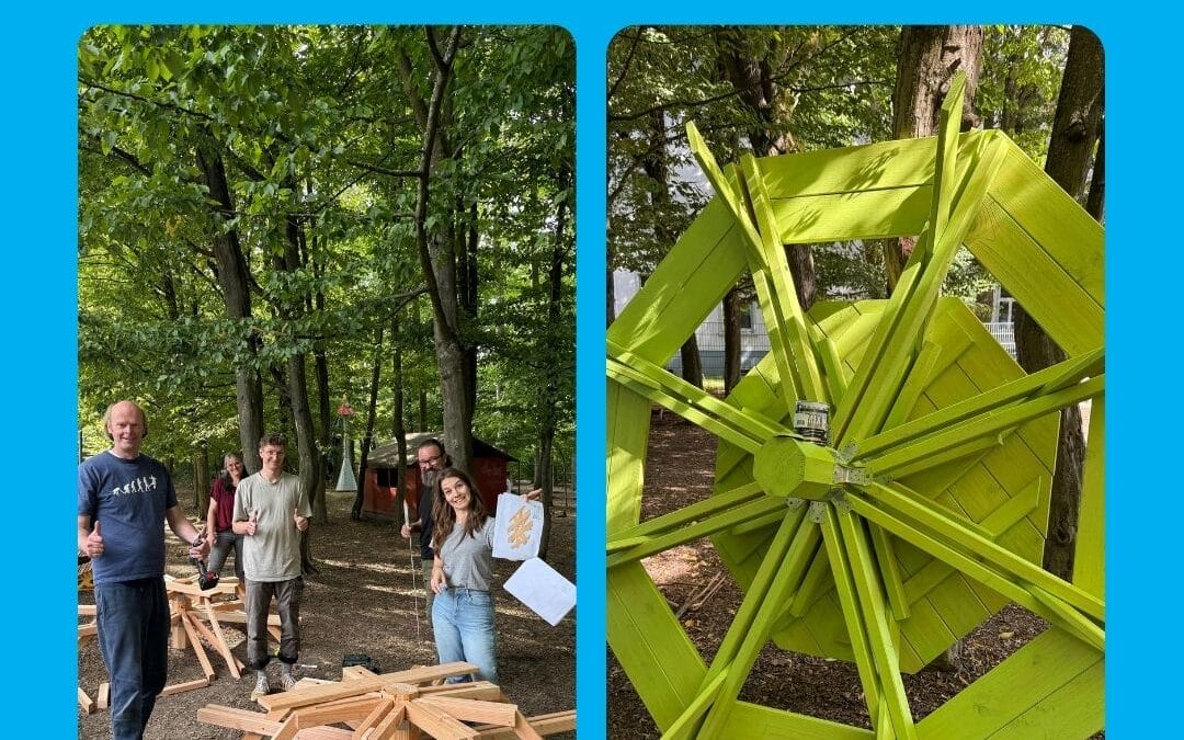 neue Picknick-Tische für das Wäldchen